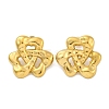 Flower Ion Plating(IP) 304 Stainless Steel Stud Earrings EJEW-H013-27G-1