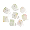 Frosted Glass Beads with Golden Glitter Powder LS-DGLA-NH001-8mm-01E-1