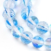 Electroplate Transparent K9 Glass Beads Strands X-GLAA-L028-8mm-A07-2