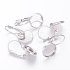 Brass Leverback Earring Findings X-KK-H023-N-NF-1