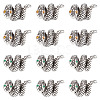 Gorgecraft 12Pcs 2 Colors Alloy European Beads FIND-GF0003-96-1