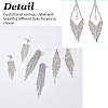 ANATTASOUL 8 Pairs 8 Style Crystal Rhinestone Dangle Stud Earrings EJEW-AN0003-13-3