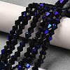Opaque Solid Color Electroplate Glass Beads Strands EGLA-A039-P4mm-L17-4