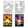 Coconut Tree Theme Carbon Steel Cutting Dies Stencils DIY-WH0309-1313-2