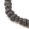Natural Lava Rock Beaded Stretch Bracelet BJEW-JB08294-01-6