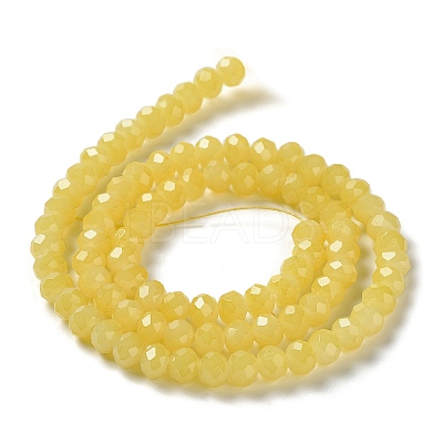 Baking Paint Imitation Jade Glass Bead Strands DGLA-A034-J8MM-A24-1
