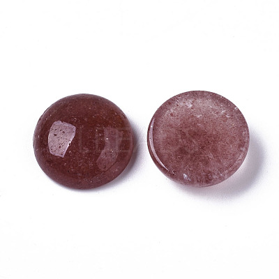 Natural Strawberry Quartz Gemstone Cabochons G-T020-18mm-16-1