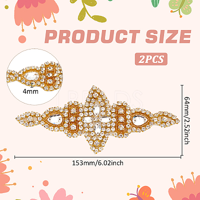 Alloy Rhinestone Ornmament Accessories DIY-WH0021-82G-1