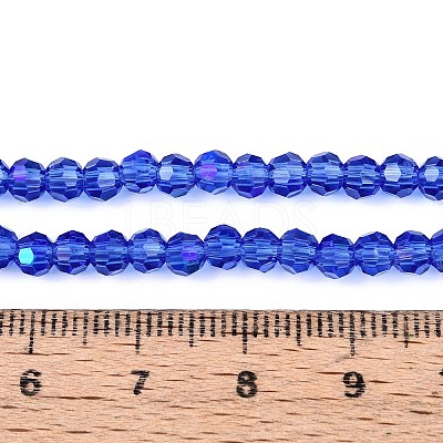 Electroplate Transparent Glass Beads Strands EGLA-A035-T4mm-L21-1