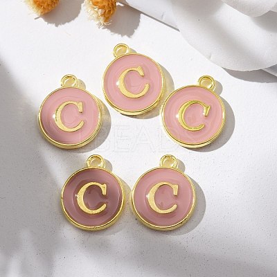 Golden Plated Alloy Enamel Charms ENAM-S118-07C-1