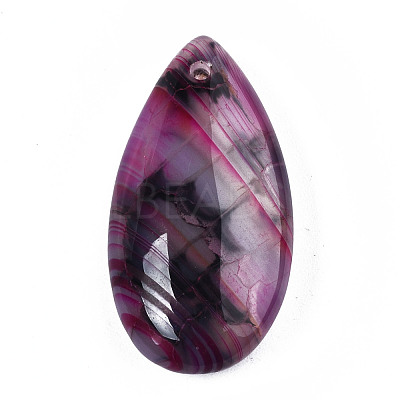Natural Dragon Veins Agate Pendants G-N0325-13-1