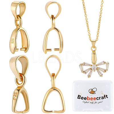 6Pcs 2 Styles 925 Sterling Silver Pendants Bails STER-BBC0006-61-1