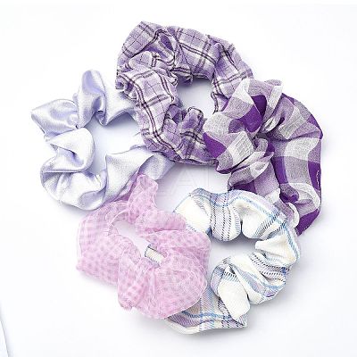 1 Set Cloth Elastic Hair Accessories OHAR-DJ0001-16B-1