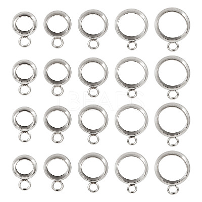 20Pcs 5 Styles 201 Stainless Steel Tube Bails STAS-TADJ0001-04P-1