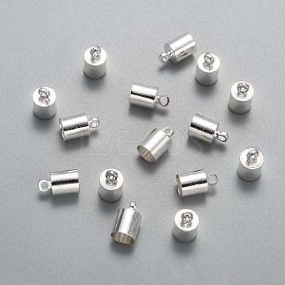 Brass Cord Ends KK-EC041-S-NF-1