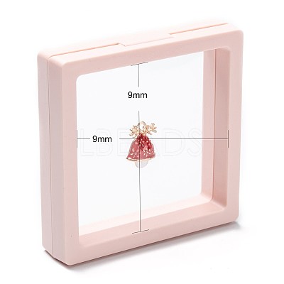 Square Transparent PE Thin Film Suspension Jewelry Display Box CON-D009-01A-04-1