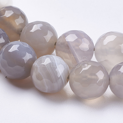 Natural Striped Agate/Banded Agate Beads Strands G-P364-06-8mm-1