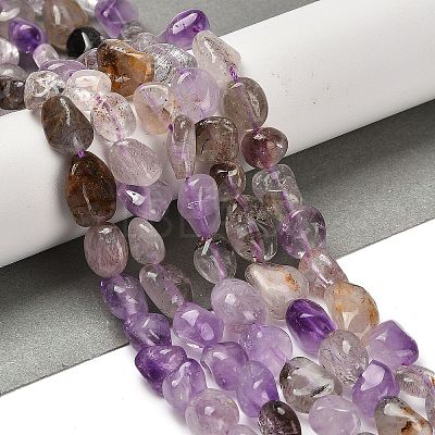 Natural Rutilated Quartz Beads Strands G-P497-01E-08B-1