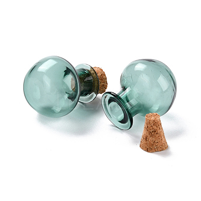 Round Glass Cork Bottles Ornament GLAA-D002-03C-1