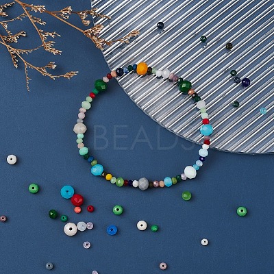 3 Style Faceted Glass Beads Strands GLAA-YW0001-27-1