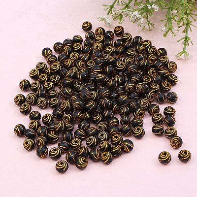 Opaque Acrylic Beads ACRC-WH0002-01A-1