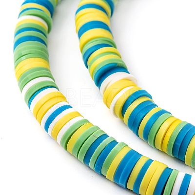 Handmade Polymer Clay Beads Strands CLAY-R089-8mm-T019-1