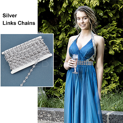 Acrylic Link Chains CHAC-WH0001-02-1