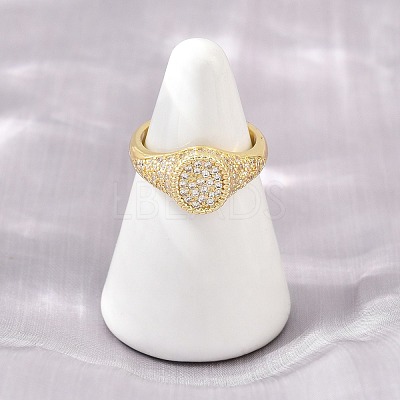 Brass Micro Pave Cubic Zirconia Cuff Rings for Women LS-CU-CBA0A21-04G-1