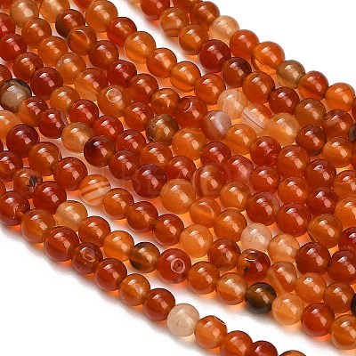 Natural Carnelian Beads Strands GG-CBA1CAF-A01-4mm-1