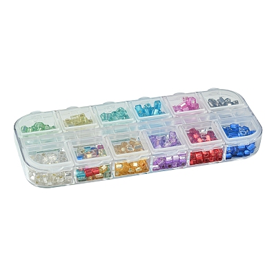 672Pcs 12 Colors Glass Seed Beads SEED-FS0001-24-1