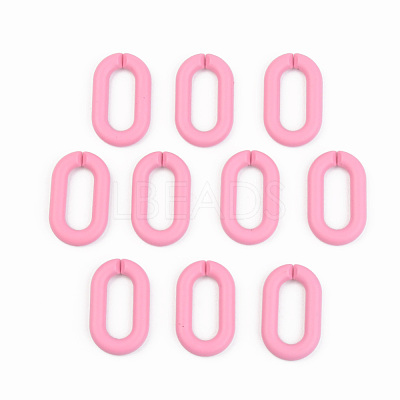 Opaque Spray Painted Acrylic Linking Rings OACR-T024-02-I07-1