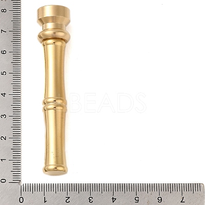 Golden Tone Brass Wax Seal Stamp Head with Bamboo Stick Shaped Handle LS-STAM-K001-05G-Q-1