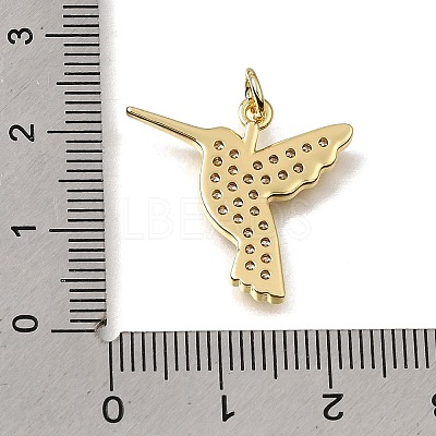 Brass Micro Pave Clear Cubic Zirconia Pendants CU-CBAA556-06A-1
