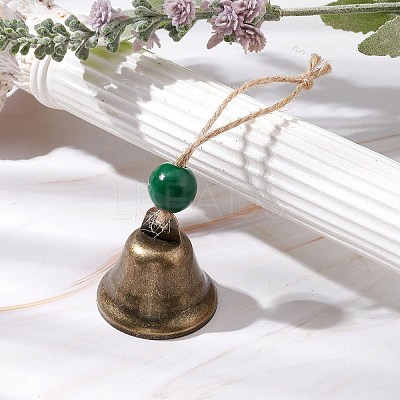Iron Bell Pendant Decoration HJEW-JM02235-01-1