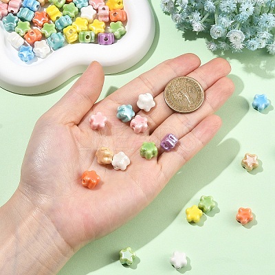 30Pcs Handmade Porcelain Bead PORC-YW0001-75-1