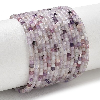 Natural Lepidolite Stone Beads Strands G-RM241221-K14-1