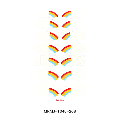 Rainbow Full Cover Nail Wraps Stickers MRMJ-T040-268-1
