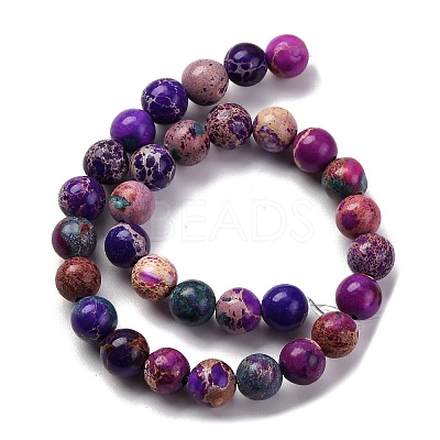 Dyed Natural Regalite/Imperial Jasper/Sea Sediment Jasper Beads Strands G-B124-C02-09-1