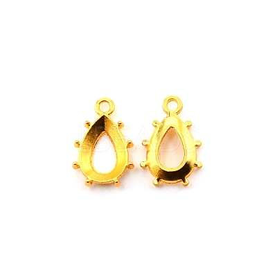 Electroplating Alloy Pendant Cabochon Settings FIND-WH0005-62G-1