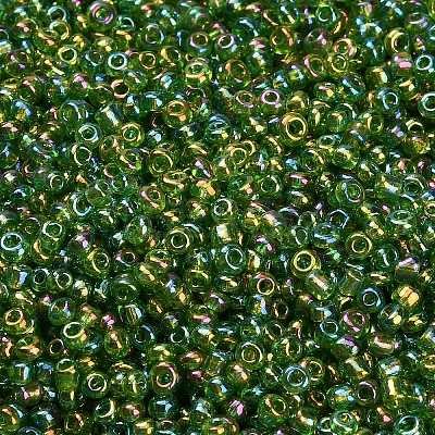 Round Transparent Colors Rainbow Glass Seed Beads X-SEED-A007-2mm-167-1