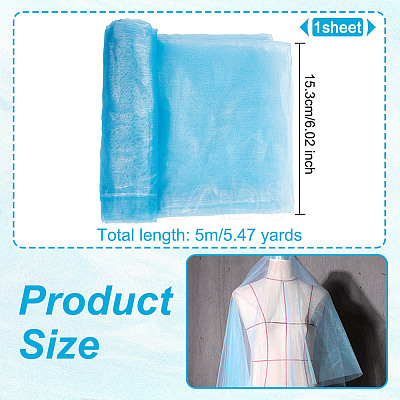 Polyester Organza Fabric DIY-WH0622-049A-1