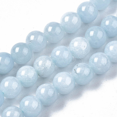 Natural Chalcedony Beads Strands X-G-S333-6mm-004-1