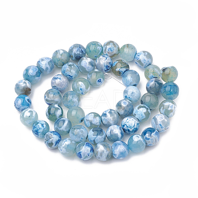 Natural Fire Crackle Agate Beads Strands X-G-S295-16C-8mm-1