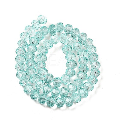 Transparent Baking Paint Glass Beads Strands DGLA-A034-T8mm-D01-1