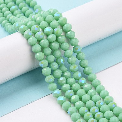 Electroplate Glass Beads Strands EGLA-A034-P10mm-B22-1