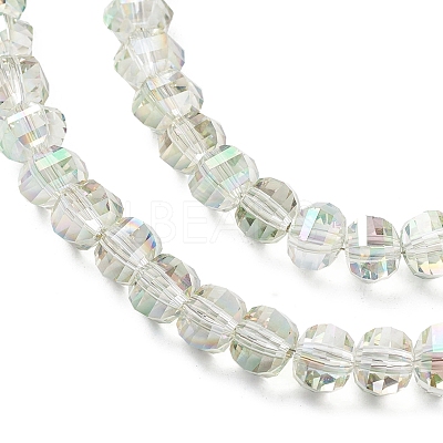 Electroplate Transparent Glass Beads Strands EGLA-K015-13C-1