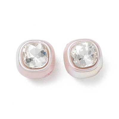 Baking Painted Acrylic & Rhinestone Beads RB-CBA19D7-04A-1