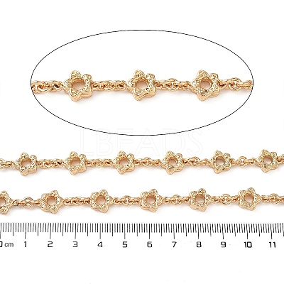 Alloy Flower Link Chains LCHA-L002-03G-1