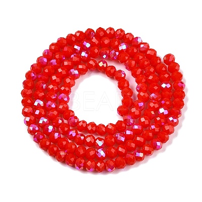 Electroplate Opaque Solid Color Glass Beads Strands EGLA-A044-P2mm-L22-1