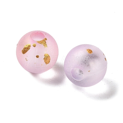 Frosted Transparent Acrylic Beads X1-OACR-F013-13J-1